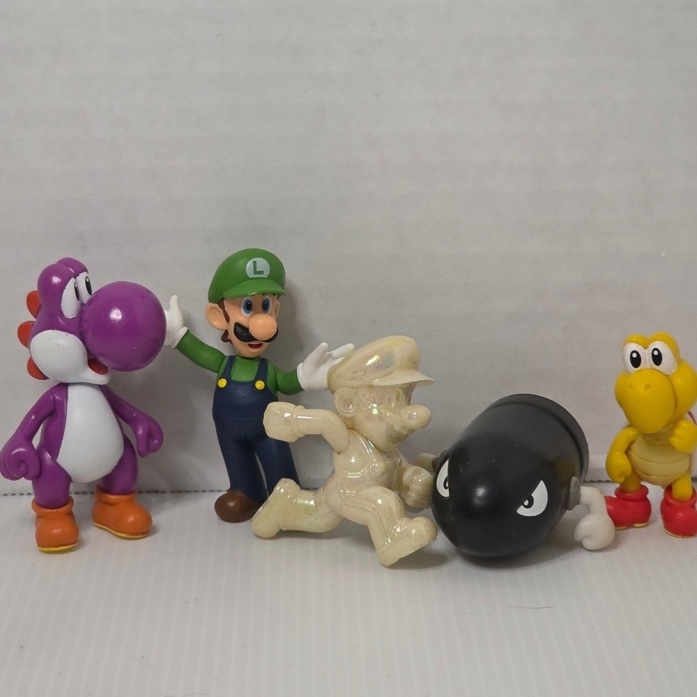 Nintendo‎ Super Mario Figure Lot Luigi Yoshi Koopa Bullet Bill Mario